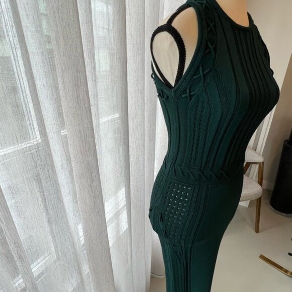 Rono Kobo Emerald Green Knit Dress - Picture 8 of 16